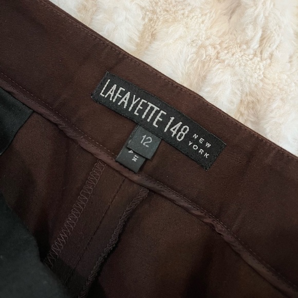 Lafayette 148 New York‎ Brown Dress Pants Size 12 - Picture 5 of 10